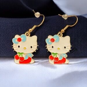 NEW HELLO KITTY Cherry Earrings - Hypoallergenic